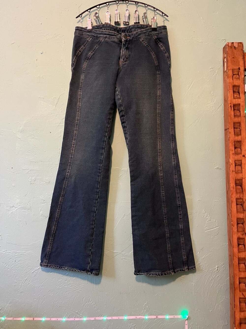 JLo by Jennifer Lopez Flare Jeans Size S Dark Wash Y2K Seamed